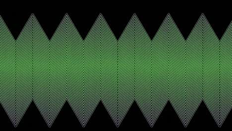 Animation-of-thin-green-parallel-zigzag-lines-slowly-scrolling-over-black-background