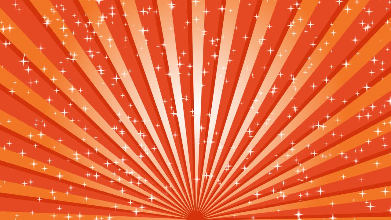 빛나는 오렌지색 선은 반이는 별과 함께 배경의 부분을 돌고 있습니다.