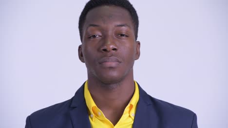 young handsome african businessman in suit