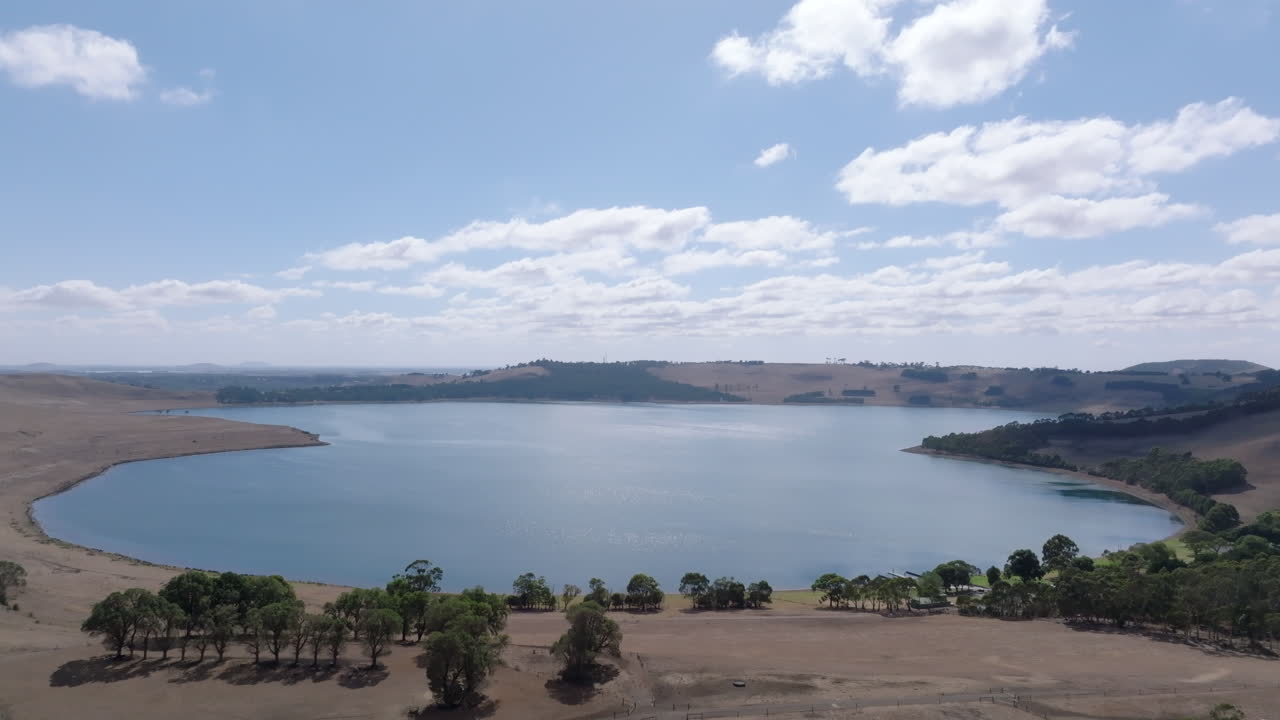 воздушный в сторону озера кампердаун буллен мерри, виктория, австралия