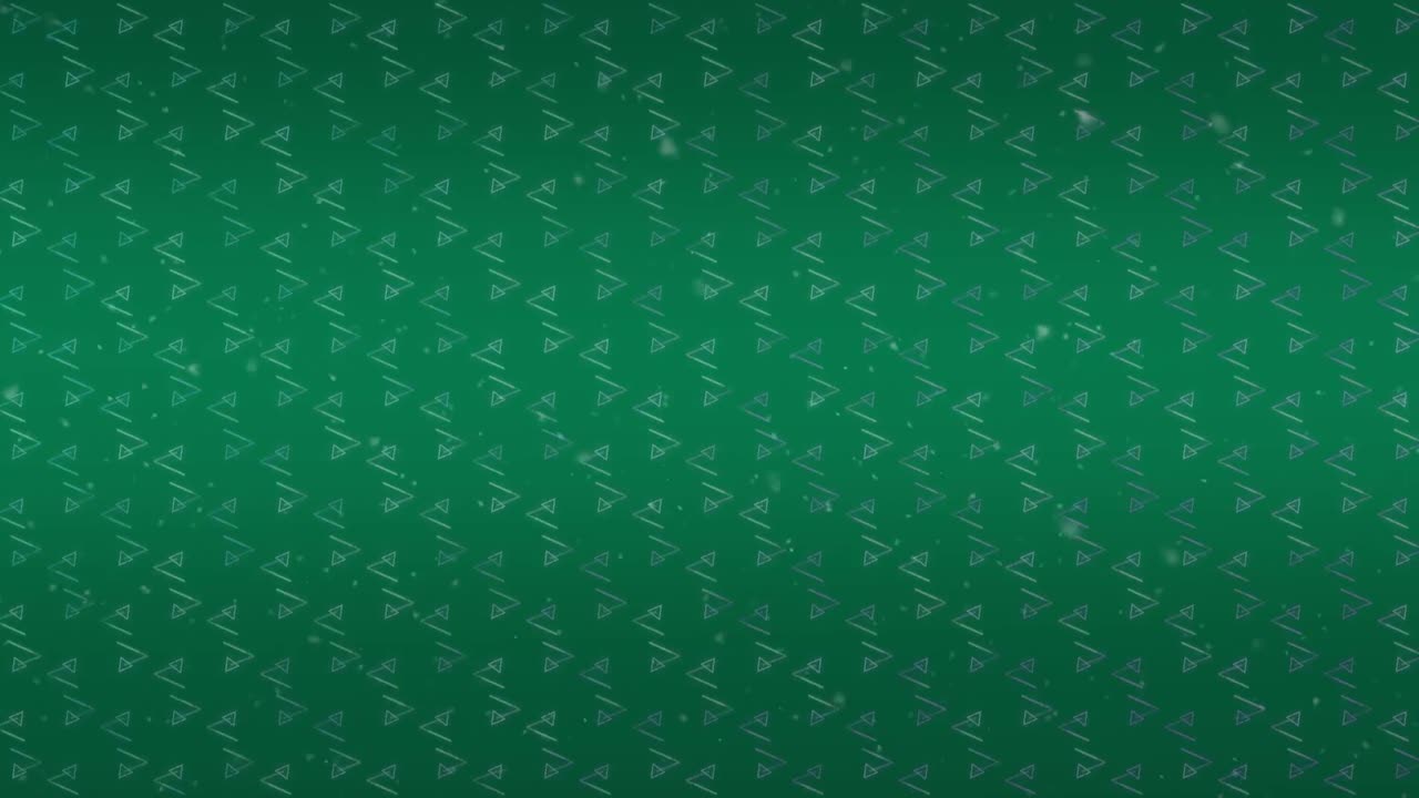 삼각형과 함께 녹색 배경에 빨간 모양의 애니메이션