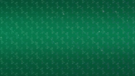 animation of red shapes over green background with triangles