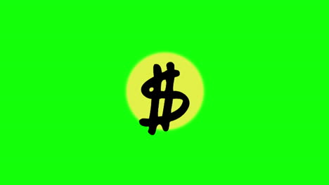 animation of appearing dollar sign