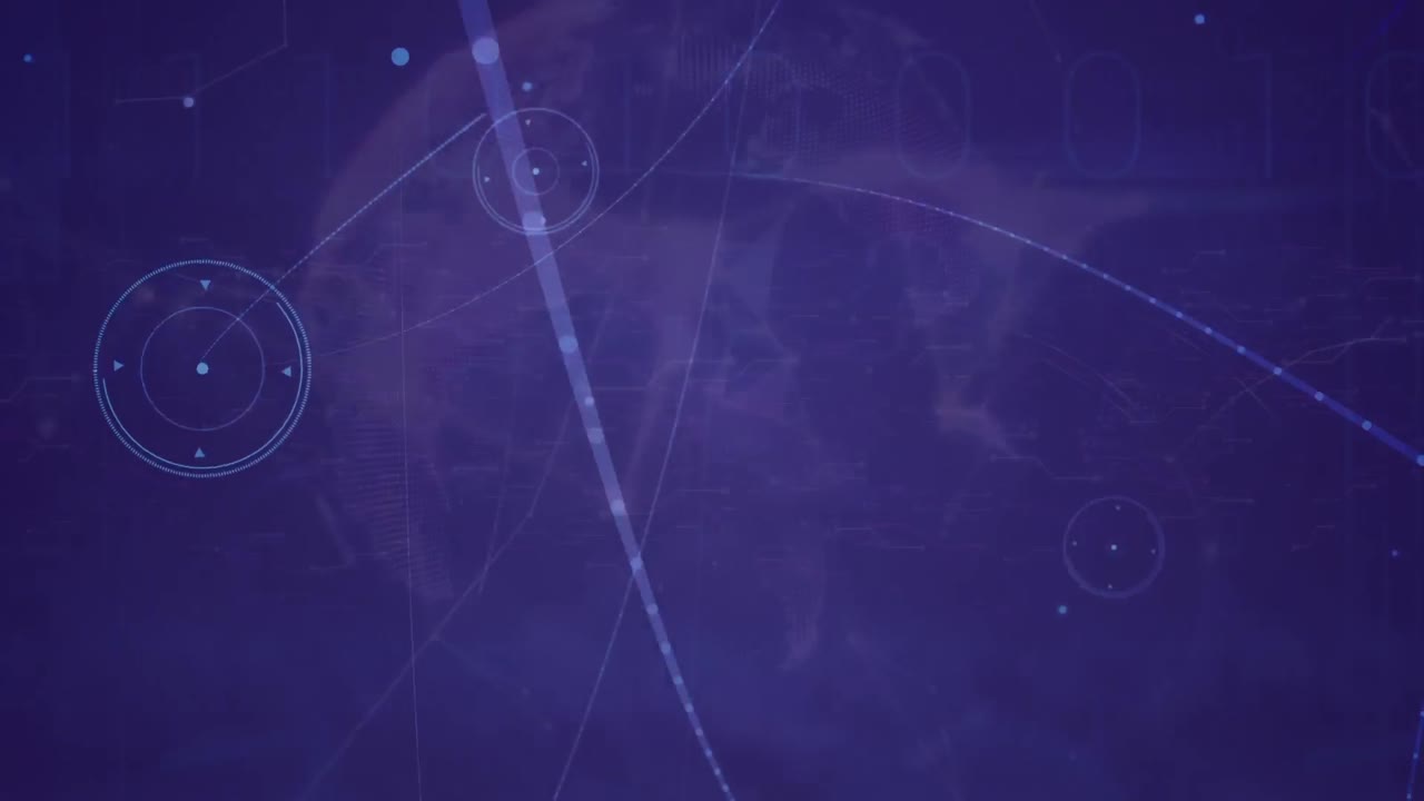 animación de la red de conexiones sobre fondo azul