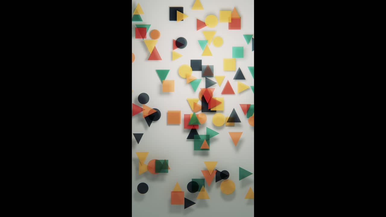 Modello di forme geometriche colorate su sfondo bianco