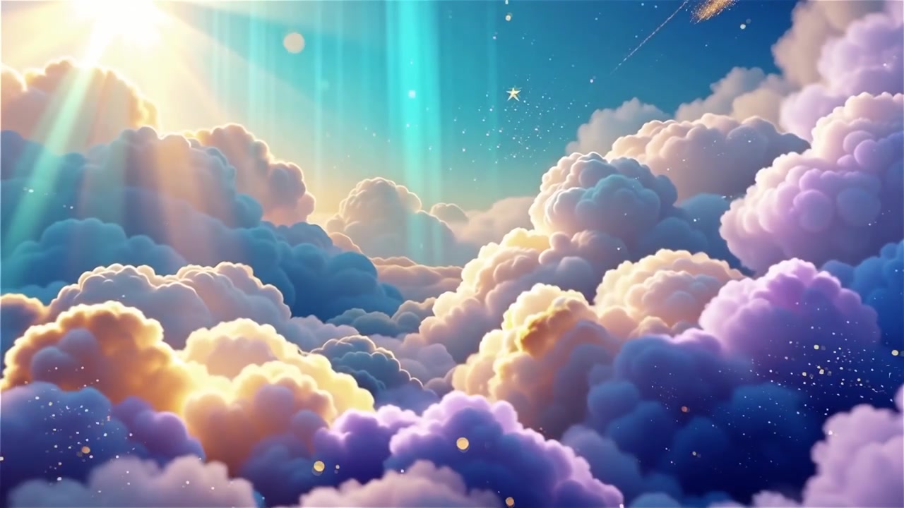 Christian Heavenly Light Worship Background