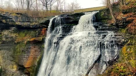 waterfall view water falling over top