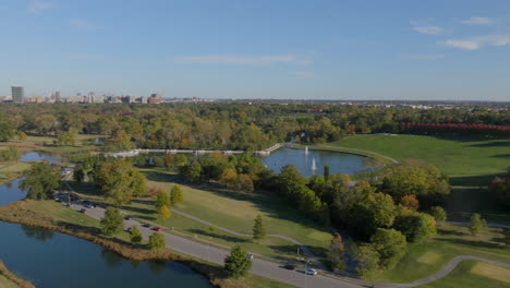 aerial view of forest park and the st