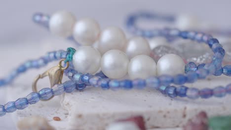 beaded necklaces with pearls and crystals