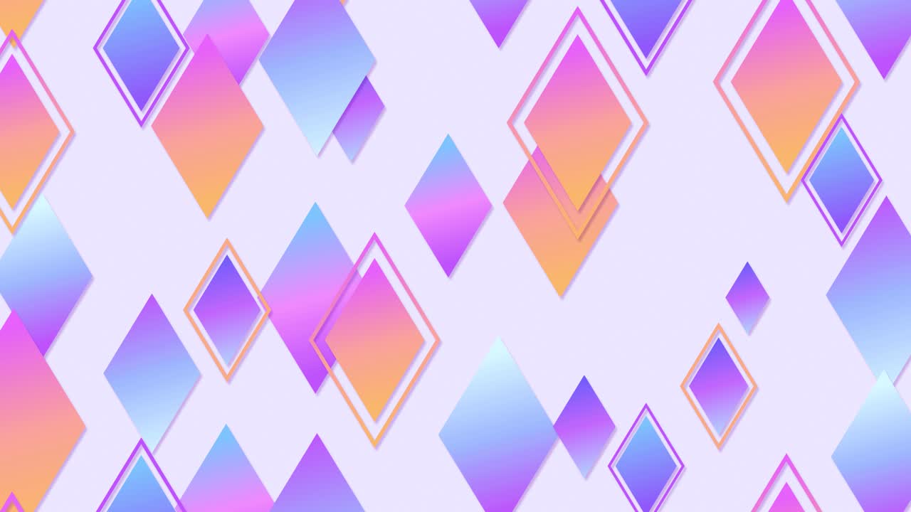 추상적인 기하학적 모양, 다채로운 멤피스 배경, 비즈니스 및 기업 템플릿을위한 우아하고 역동적인 스타일, 루프 애니메이션 영상, 그라디언트, 밝은 레트로 요소, 스크린 세이버