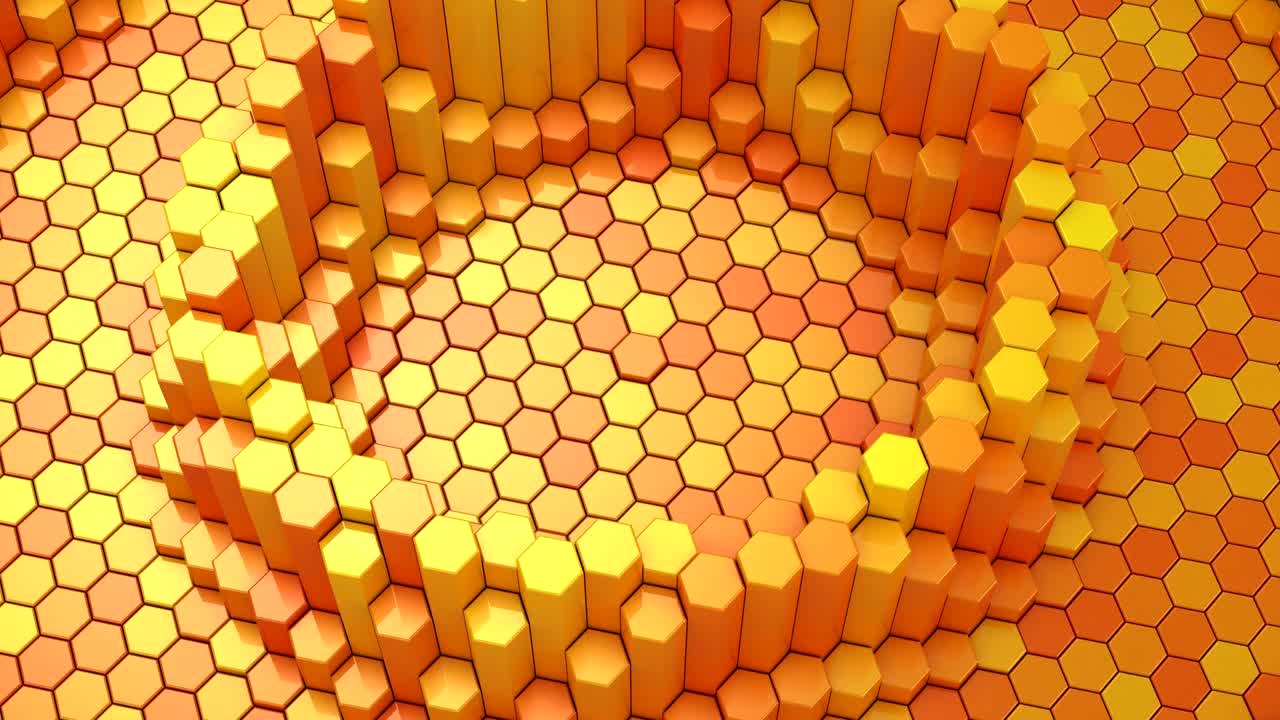 Hexagons Form A Wave