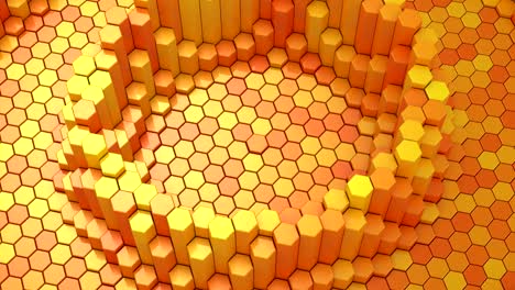 los hexágonos forman una onda