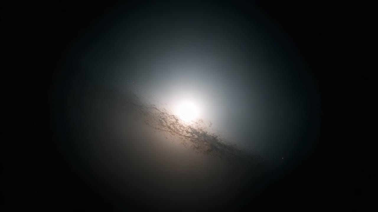 A Stunning Cosmic View: Exploring the Enigmatic Features of a Luminous Galaxy Surrounded by a Mysterious Cosmic Landscape