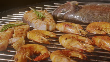 grilled salmon and shrimp