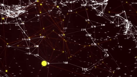 animation of red shapes over network of connections in digital black space