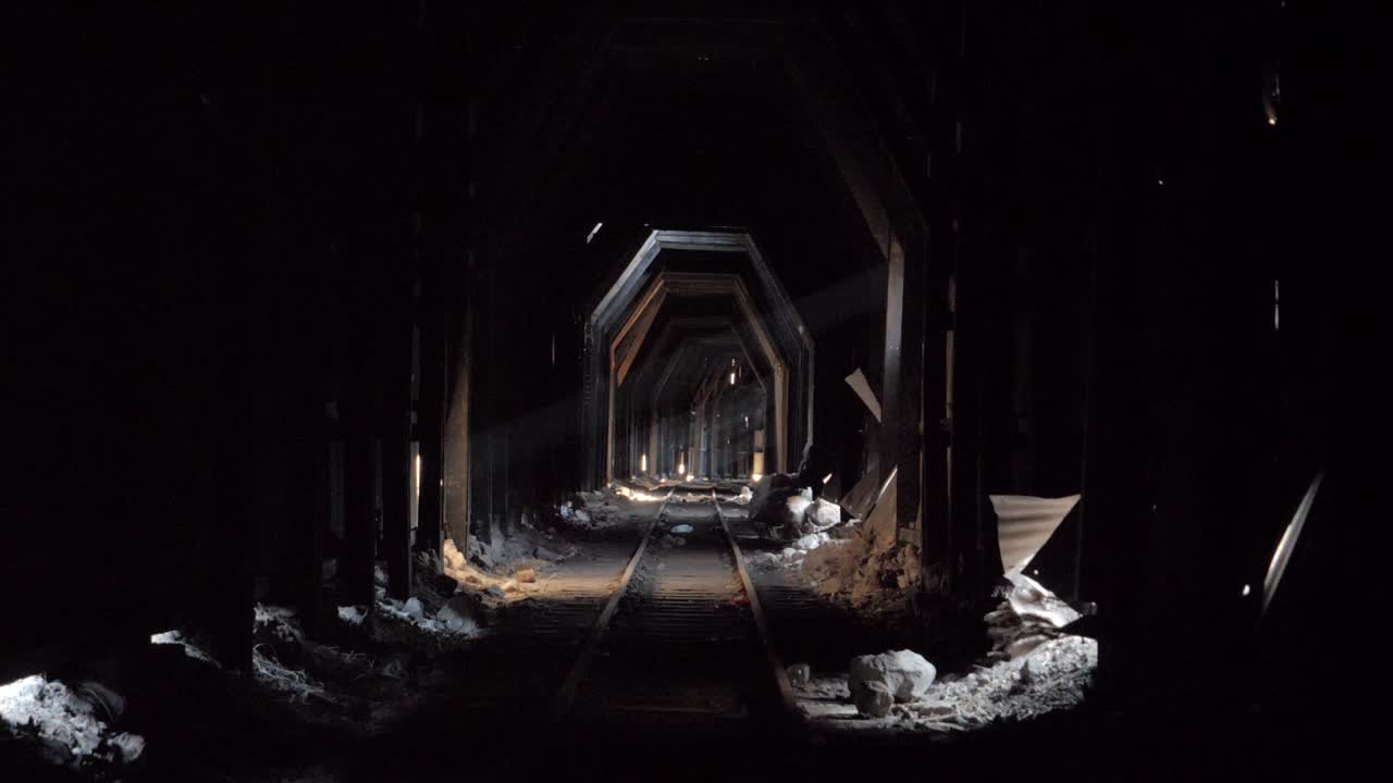 An abandoned rail in south America. Close to the aconcagua. Dark place