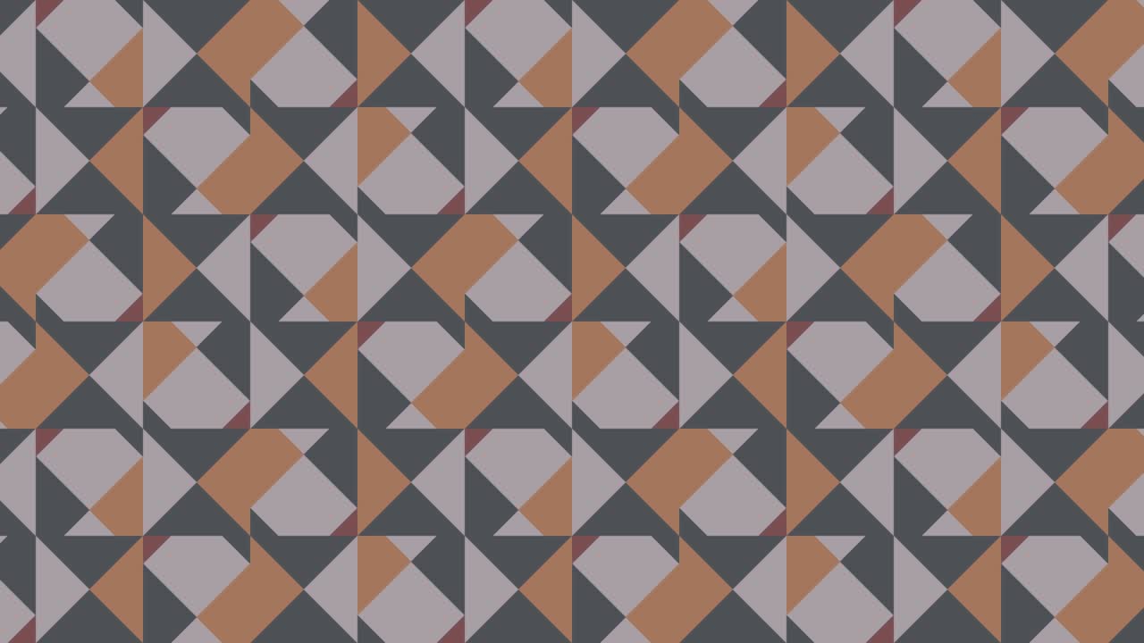 Modern seamless loop animated pattern with multicolor geometric shapes. Trendy motion graphic background in a flat design with geometric elements