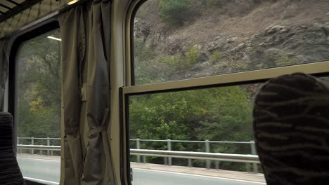 the rhodope narrow-gauge railway passes through the chepinska river gorge