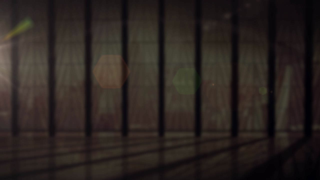 animación de una ventana con barras con puntos brillantes de luz en el fondo