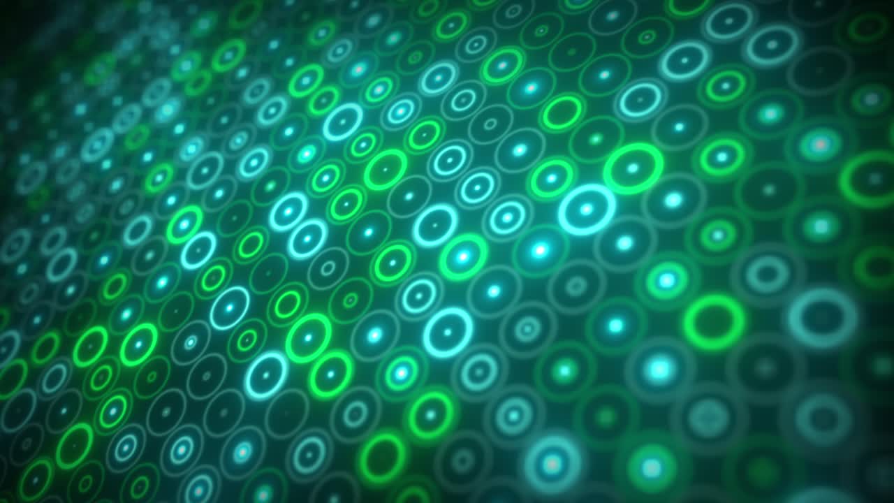 Circle shape pattern technology digital abstract background, 3d rendering. Looped motion design 4k.