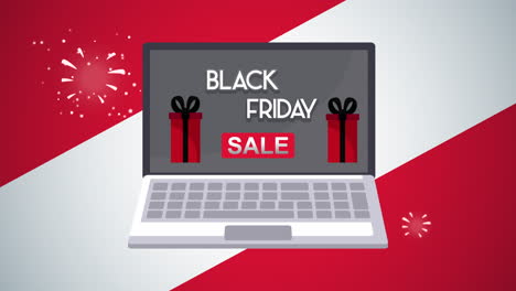 venta de viernes negro en la computadora portátil