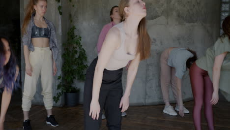 group of women in dance class