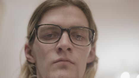 close-up portrait of a young man