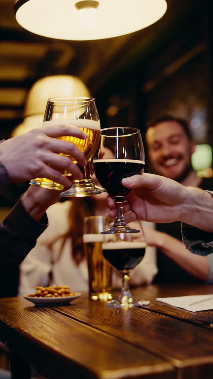 Friends Celebrating with Beer