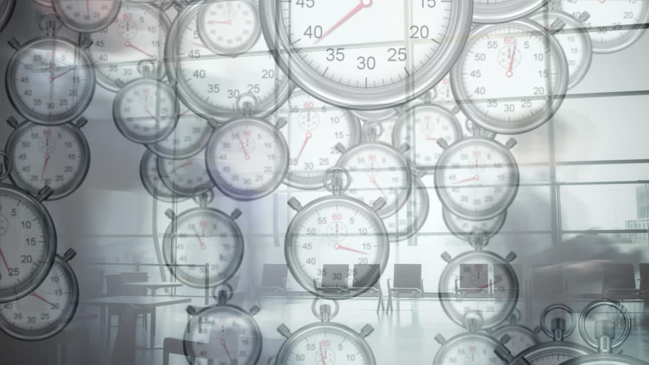 사무실 의 유리 창 에 맞서  ⁇ 고 있는 사람 들 의 타임  ⁇ 스 위 에 떨어지는 스 ⁇ 시 의 애니메이션