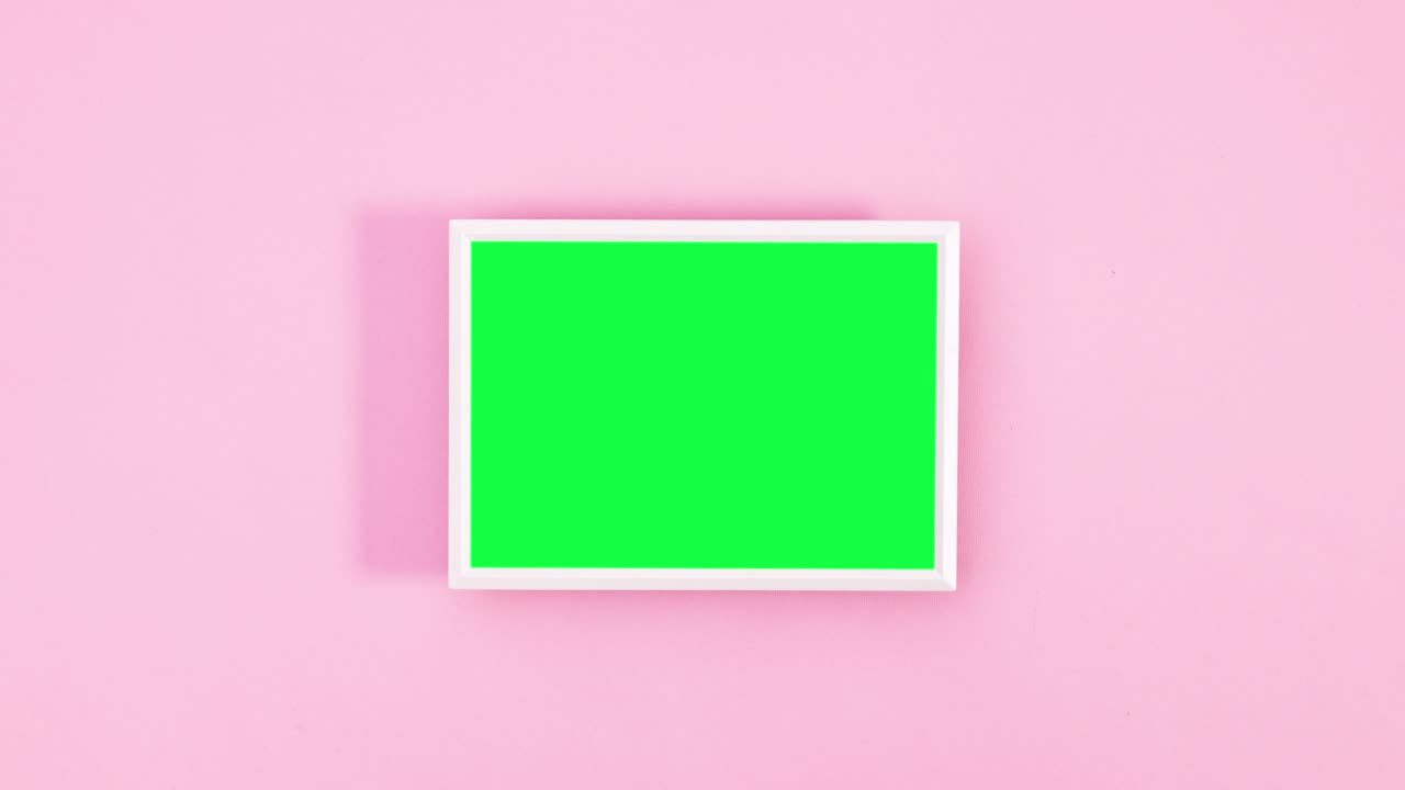Cornice green screen con cuori di San Valentino. Cornice romantica stop motion