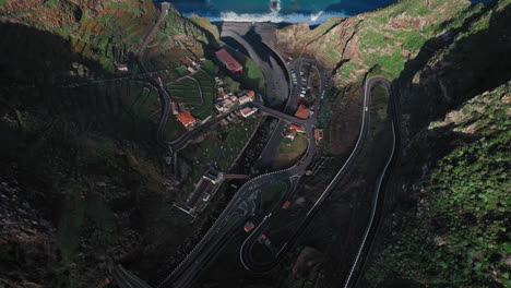 coastal winding road in madeira