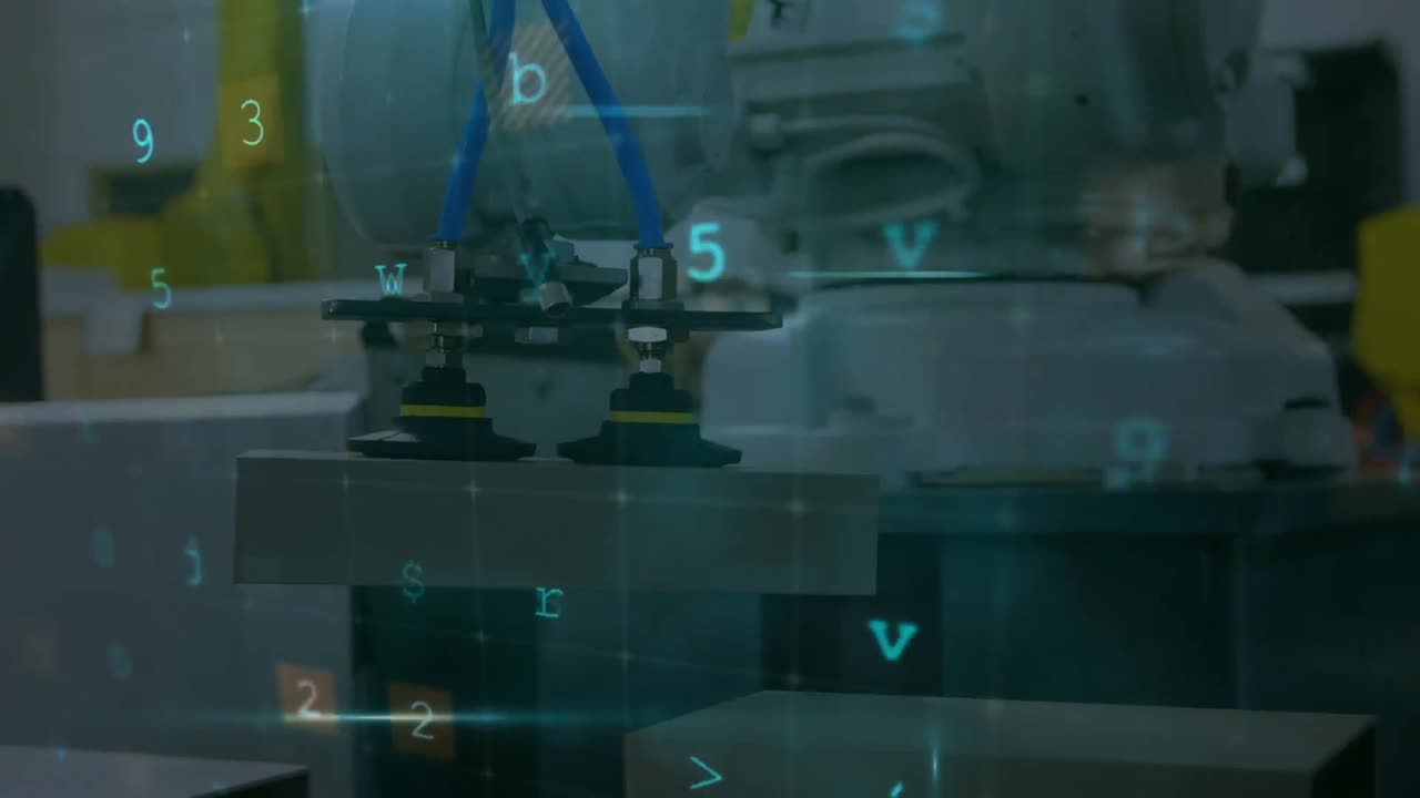 animación de advertencia de ataque cibernético sobre la máquina en el laboratorio