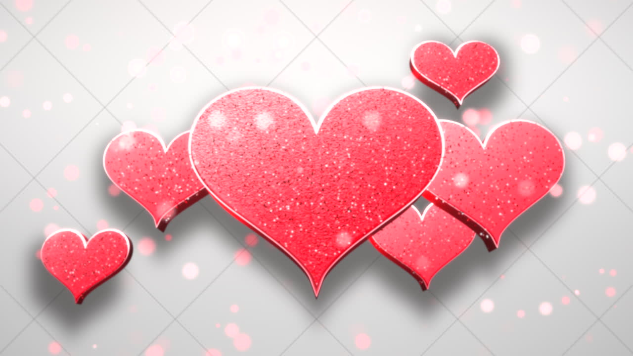 анимация крупным планом движение романтические сердца в день святого валентина 14