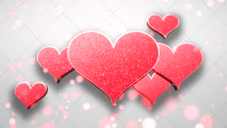 animation closeup motion romantic hearts on valentines day 14