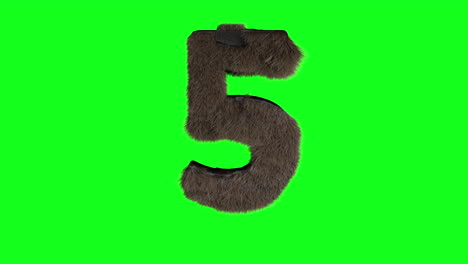 abstract hairy number 5 five sign fluffy furry