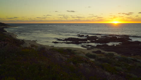 Australia-Mar-Océano-Atardecer-Playa-Costa-Wa-Perth-Australia-Occidental-Sol-Bajando-Timelapse-#-1-Por-Taylor-Brant-Película