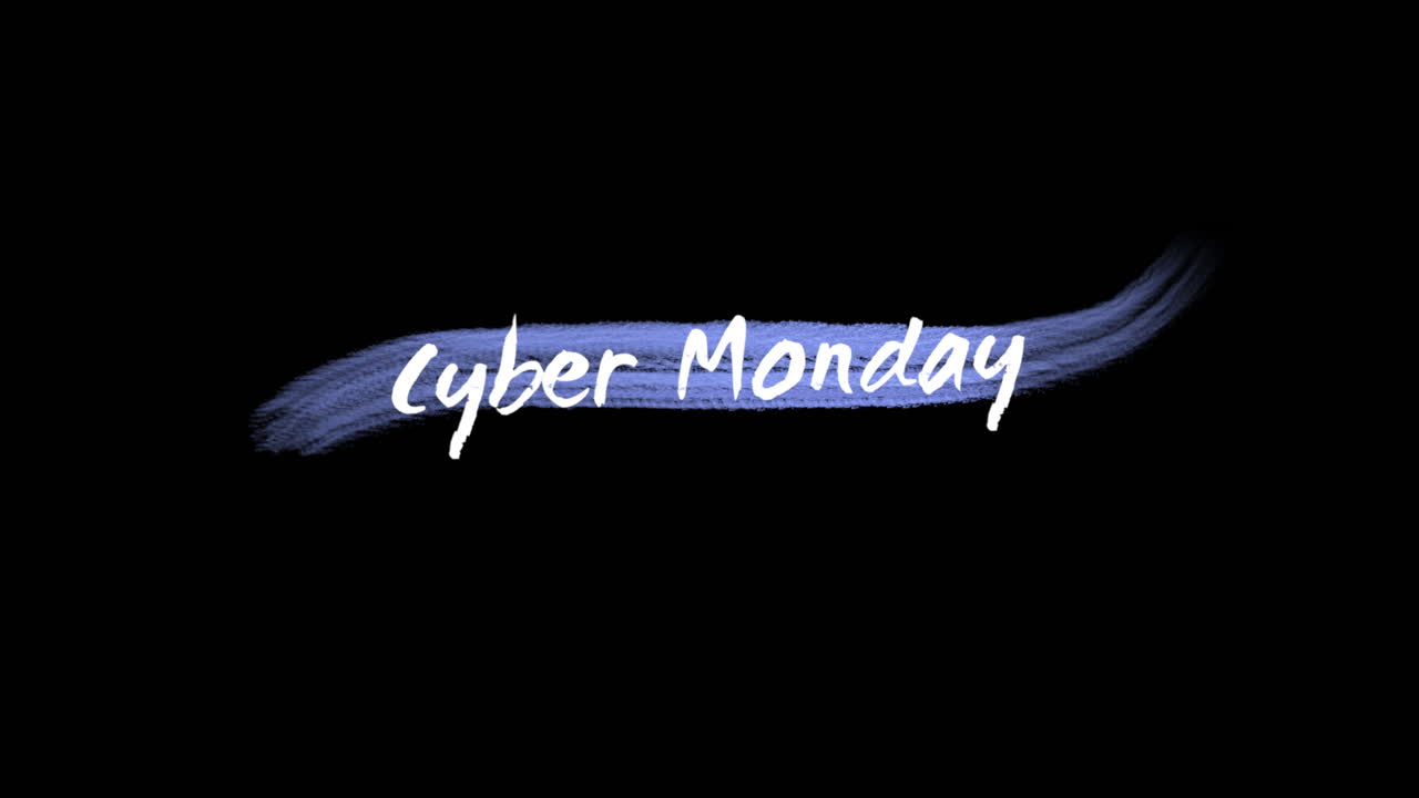 lunes cibernético con pincel de arte azul en degradado negro