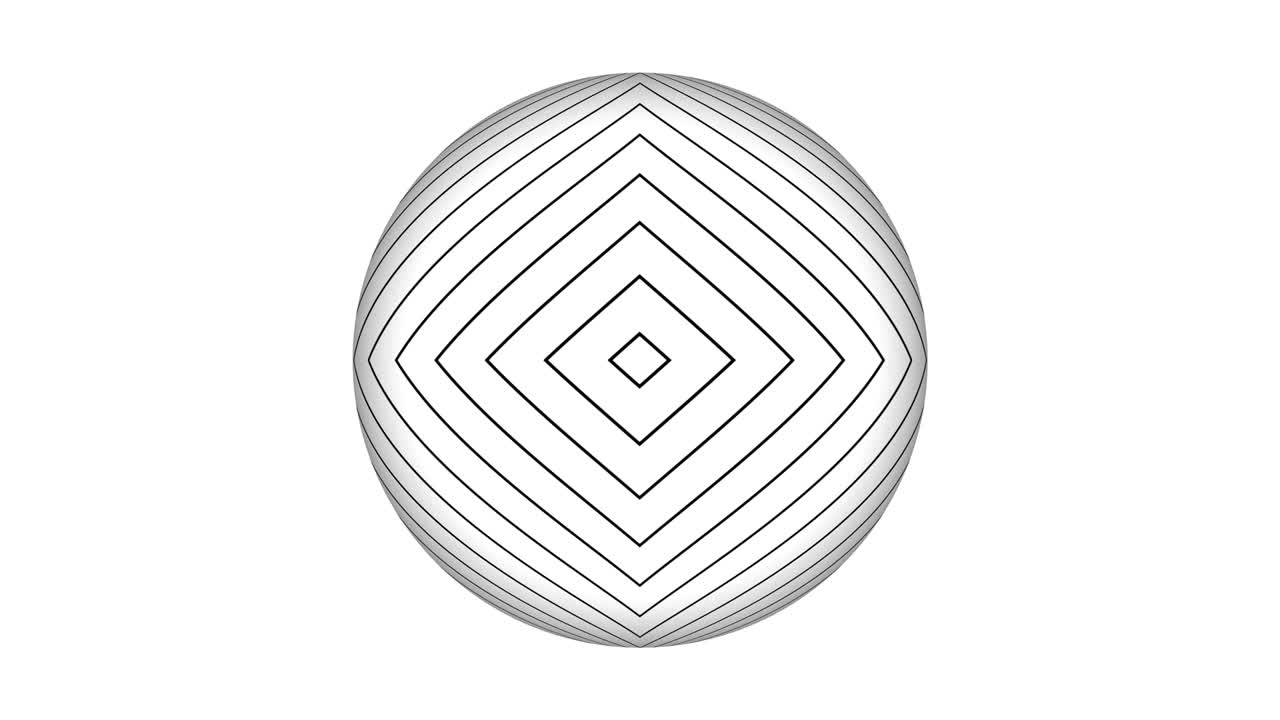 línea abstracta geométrica unida a una esfera. globo de esfera geométrica aislado en blanco.