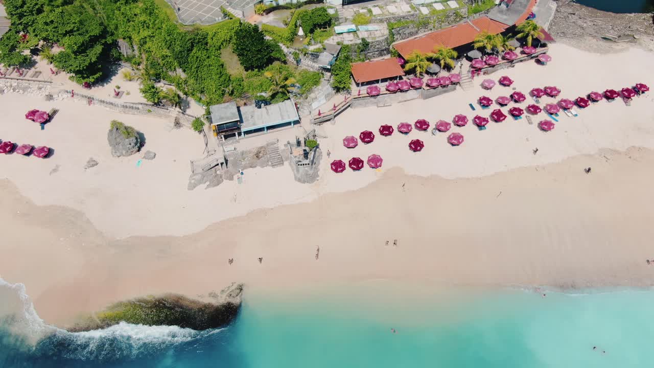 Aerial View of a Tropical Beach in Bali