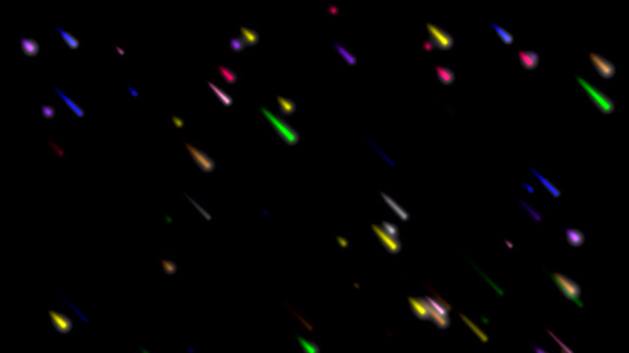 luces de lluvia que caen