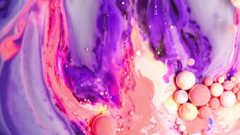 pintura colorida y burbujas fondo abstracto video 4k