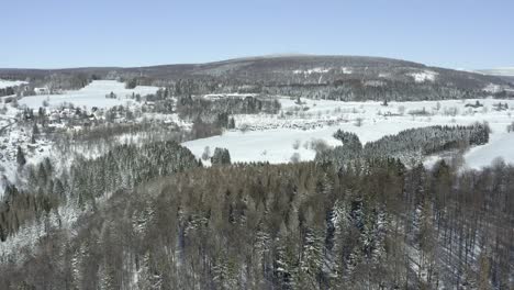 Luftaufnahmen-Vom-Harz-Nach-Einem-Heftigen-Schneesturm-Im-Winter-2021