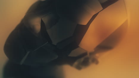 a crushed android head on a spike on the yellow background