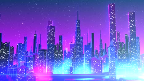 4k neon city. looping background