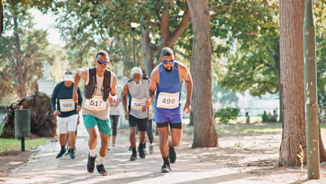 runners crossing the finish line