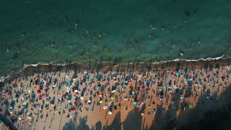 crowded beach scene