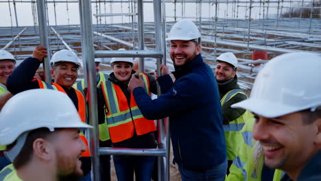 construction team at a project site