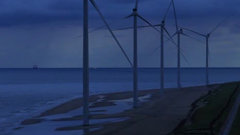 seaside at blue hour