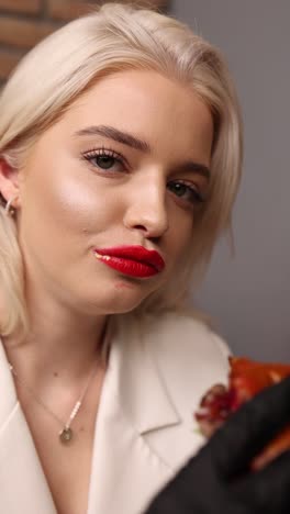 woman eating a delicious burger