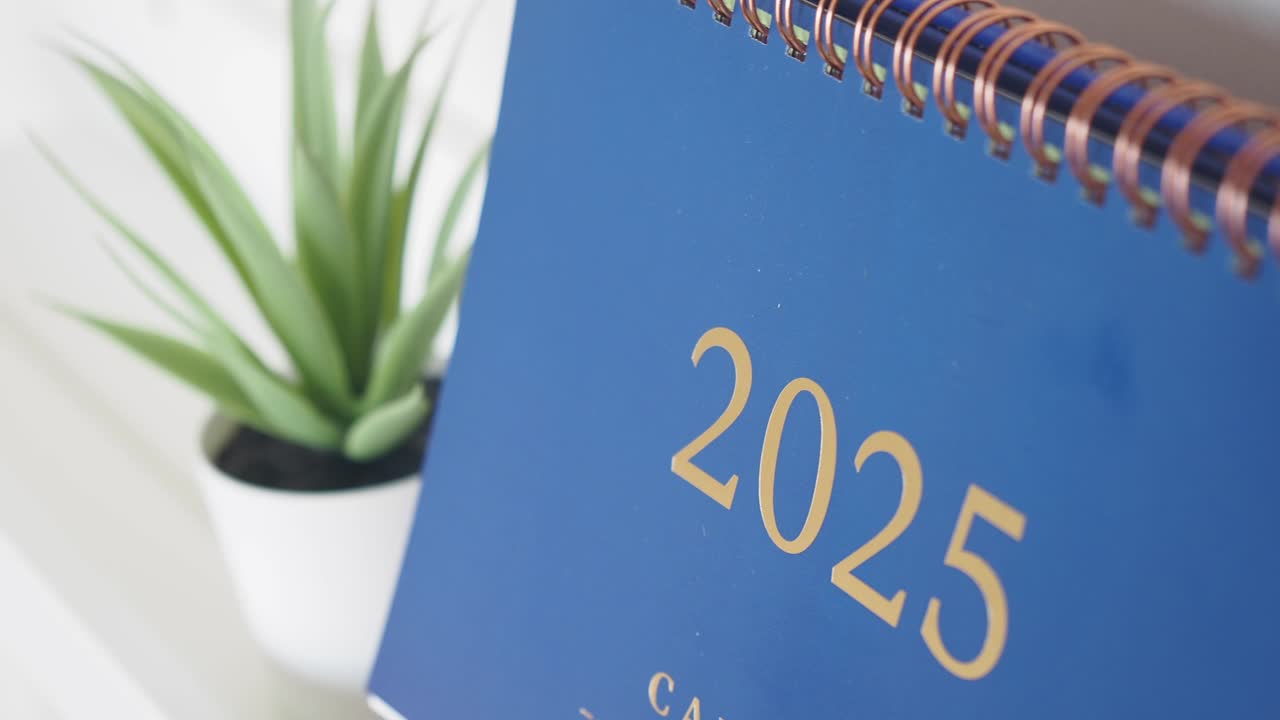 2025 Desk Calendar with Plant